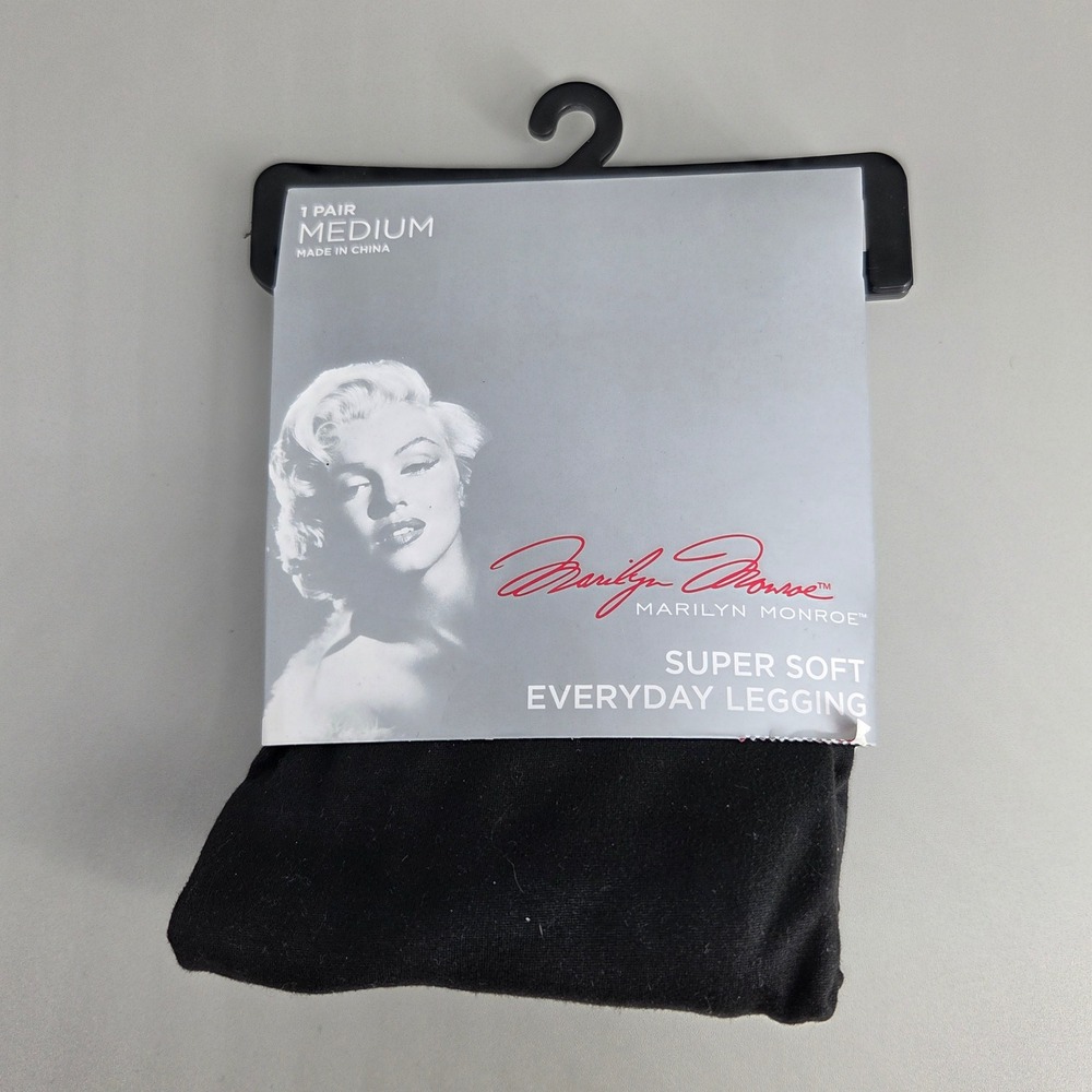 Marilyn Monroe Leggings Women Medium Black Super Soft Everyday Casual Athleisure